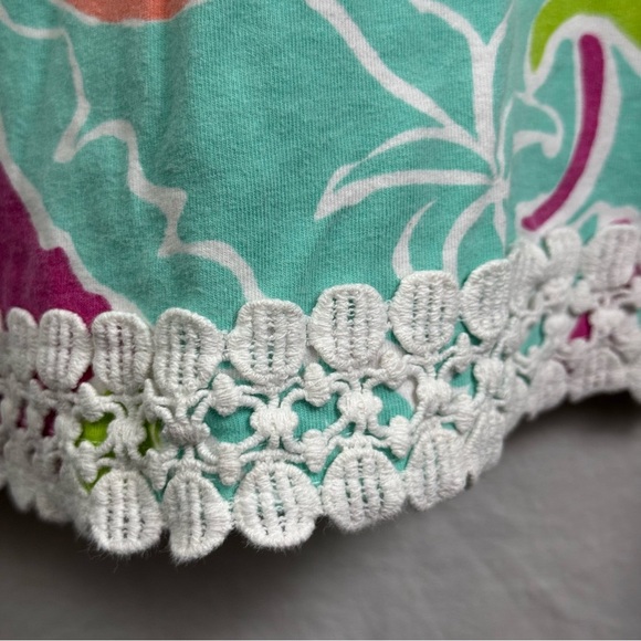 Peaches 'n Cream Floral Multicolor Dress with Lace Girls Size 8 - Picture 6 of 6